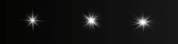 Λευκό Λαμπερό Φως Εκρήγνυται Ένα Διαφανές Φόντο Λαμπερά Μαγικά Σωματίδια — Διανυσματικό Αρχείο