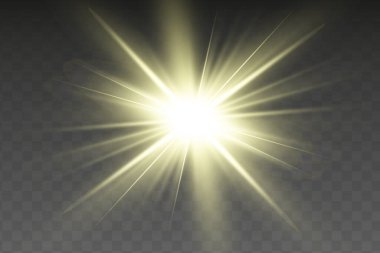 İzole edilmiş sarı ışık efekti, parlaklık