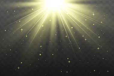 İzole edilmiş sarı ışık efekti, parlaklık