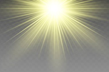 İzole edilmiş sarı ışık efekti, parlaklık