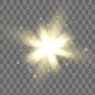 İzole edilmiş sarı ışık efekti, parlaklık