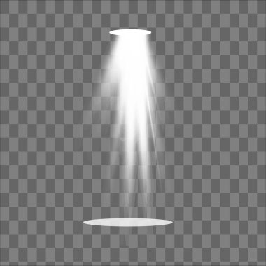 Vektör ışıkları. Işık efekti. İzole edilmiş beyaz şeffaf ışık efekti. Soyut özel efekt tasarımı.