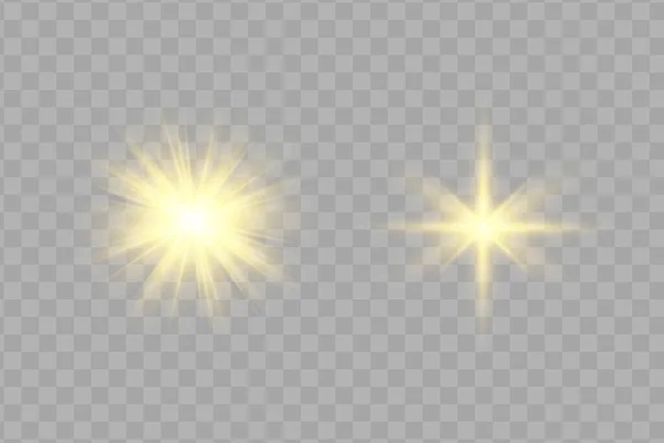 Glow Isolated Yellow Light Effect Lens Flare — Stock Vector