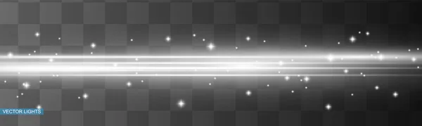 Абстрактний Білий Лазерний Промінь Прозорий Ізольований Чорному Тлі Векторні Ілюстрації — стоковий вектор