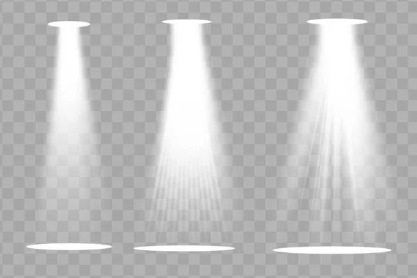 Векторное освещение. Эффект света. Светящийся изолированный белый прозрачный световой эффект. Абстрактный дизайн элементов специального эффекта. — стоковый вектор