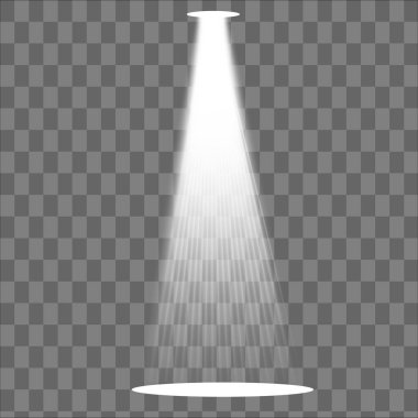 Vektör ışıkları. Işık efekti. İzole edilmiş beyaz şeffaf ışık efekti. Soyut özel efekt tasarımı.