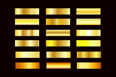 Çerçeve, kurdele, afiş, para ve etiket için altın gradyan vektör dokusu metalik çizimi. Gerçekçi, soyut, altın desenli, kusursuz bir desen. Zarif ışık ve parlak şablon