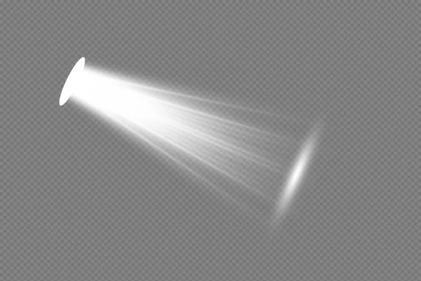 Proyector Vectorial Efecto Luz Glow Aislado Efecto Luz Transparente Blanca — Archivo Imágenes Vectoriales