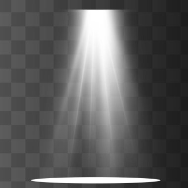 Vektör ışıkları. Işık efekti. İzole edilmiş beyaz şeffaf ışık efekti. Soyut özel efekt tasarımı.