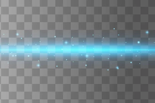 Abstrakcyjna niebieska wiązka laserowa. Przejrzysty izolowany na czarnym tle. Ilustracja wektora.efekt oświetlenia.oświetlenie kierunkowe — Wektor stockowy