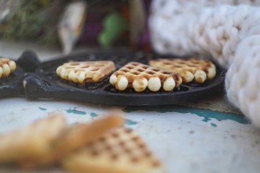 lezzetli waffle kahvaltı güneşli Köyü