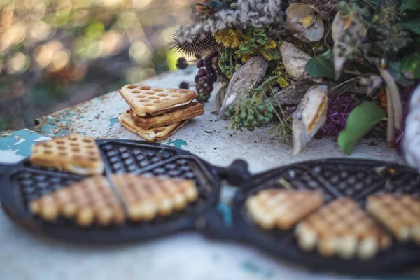 lezzetli waffle kahvaltı güneşli Köyü