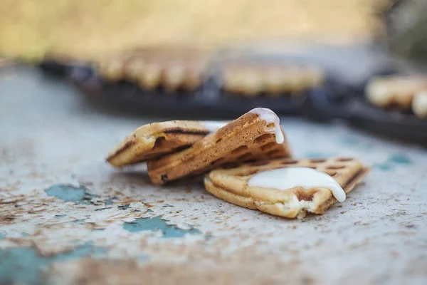 lezzetli waffle kahvaltı güneşli Köyü