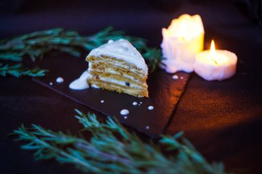 tatlım pasta siyah arka plan üzerine