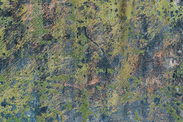 Textur alte Metallplatte in braun grün Farbe Detail Kopierraum für Text industriell scharf — Stockfoto