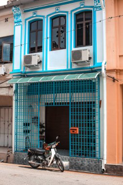 Penang, Malezya mimari dar sokakları