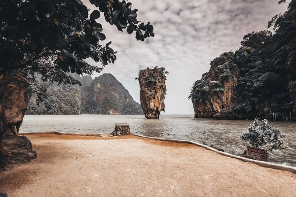 Scenic James Bond Island Phangnga Thailand — Stock Photo, Image