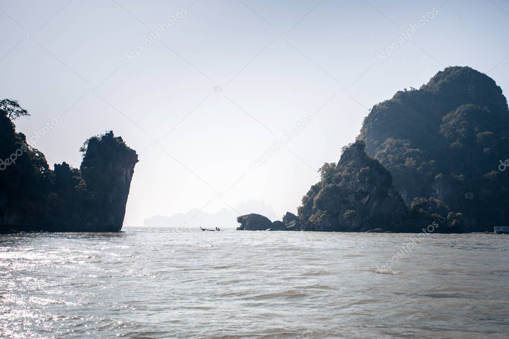 Scenic view of Phang Nga Bay Thailand