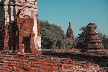 Eski riuned Tapınağı'nda Ayutthaya Tayland