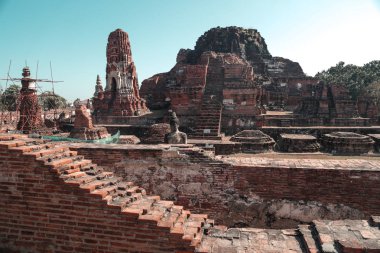 Eski riuned Tapınağı'nda Ayutthaya Tayland