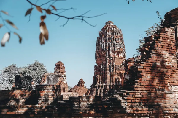 Templo Riuned Velho Ayutthaya Tailândia — Fotografia de Stock