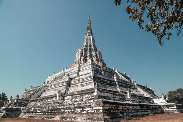 Che di Phukhao Thong temple in Ayutthaya, Thailand