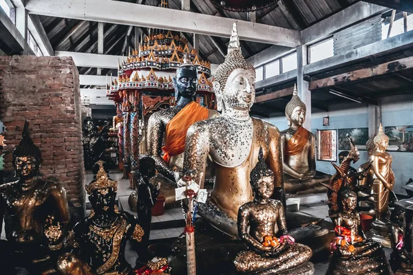 Vecchie Statue Buddha Ayutthaya Thailandia — Foto Stock