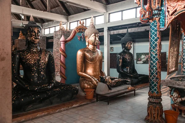 Oude Boeddhabeelden Ayutthaya Thailand — Stockfoto