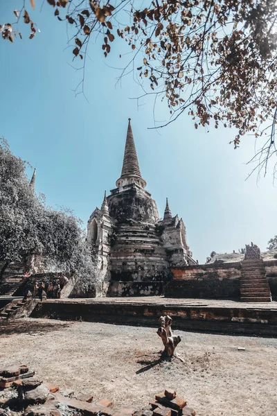 泰国大城府 Sanphet 寺遗址 — 图库照片