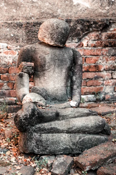 Vecchia Statua Buddha Ayutthaya Thailandia — Foto Stock