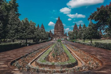 hindu Tapınağı prambanan girişinde. Yogyakarta, java, Endonezya
