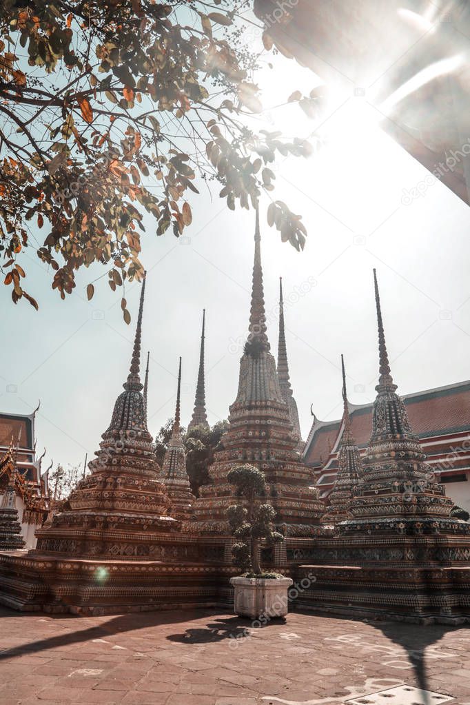 Beautiful old temple at Bangkok, Thailand