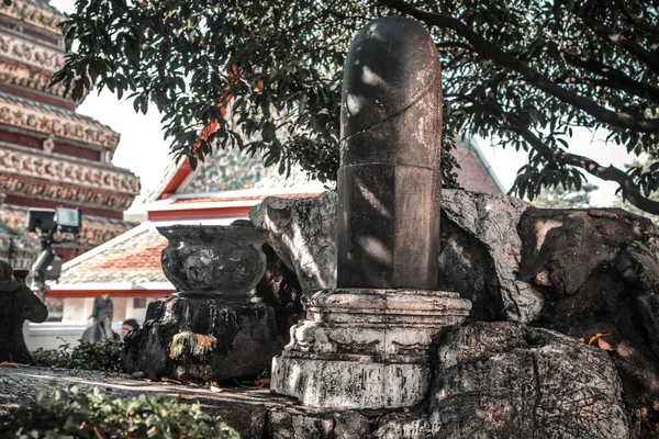 Thai Phallic Stone Statue — Foto Stock