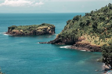 Bali, Endonezya, tropikal doğa pitoresk toplayan. Island view Doğu