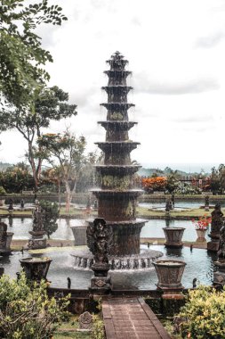 Endonezya geleneksel Balinese tapınakta güzel 