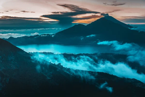 Traumhafte Aussicht Auf Den Berg Mit Frosch Indonesien — Stockfoto