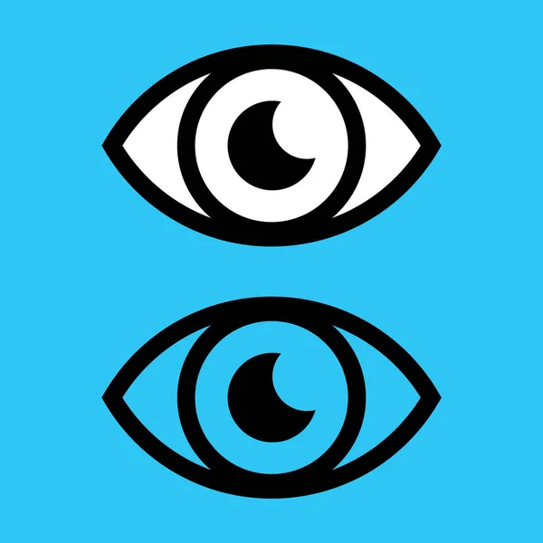 Eye logo vector eps10. Eye icon on blue background.