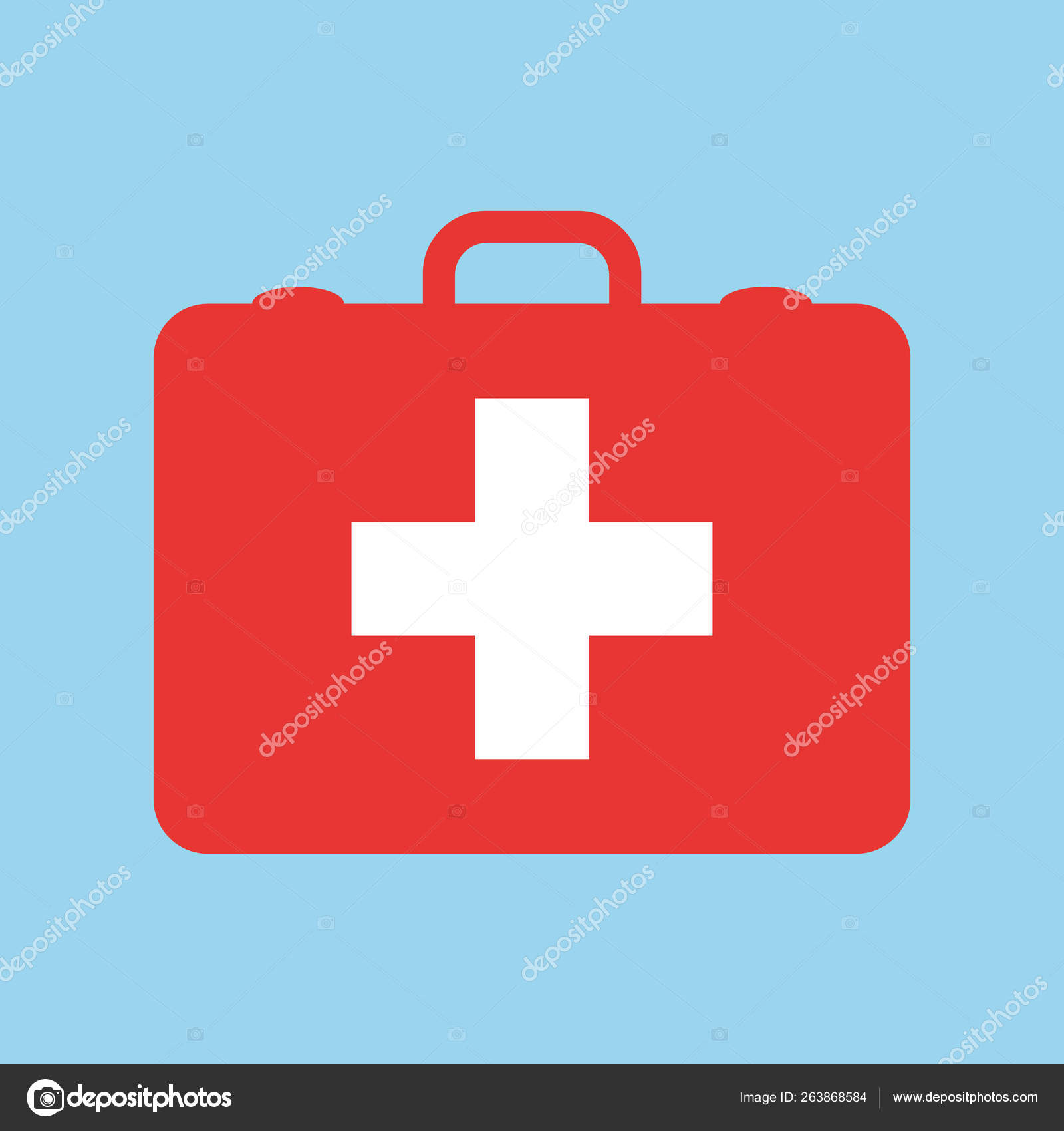 red first aid box