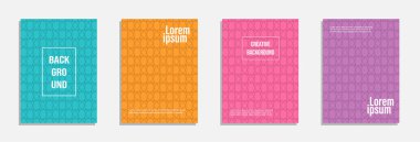 Renkli ve modern kapak tasarımı. Geometrik desen arka plan tasarım