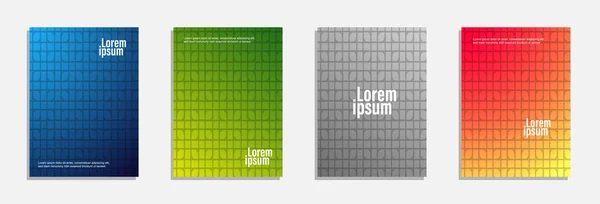 Барвистий Сучасний Дизайн Обкладинки Набір Дизайну Тла Геометричного Візерунка Ліцензійні Стокові Вектори