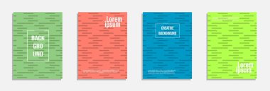 Renkli ve modern kapak tasarımı. Geometrik desen arka plan tasarım