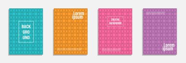 Renkli ve modern kapak tasarımı. Geometrik desen arka plan tasarım