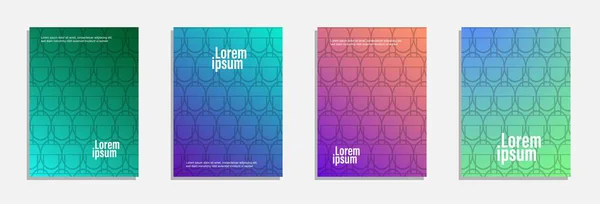 Diseño de portada colorido y moderno. Conjunto de fondo geométrico — Archivo Imágenes Vectoriales