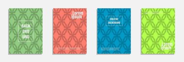 Renkli ve modern kapak tasarımı. Geometrik desen arka plan kümesi