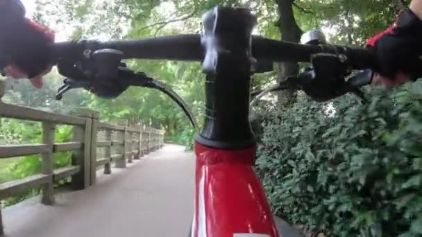 Гірський велосипед їзда — стокове відео