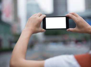 Yaşayan fotoğraf çekmeye smartphone-Tamam
