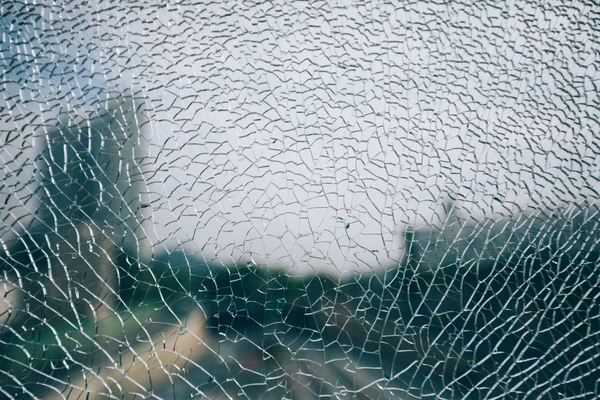 Close View Broken Glass Texture — Stock Photo, Image