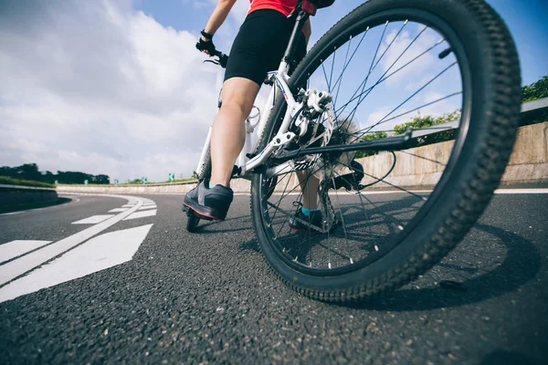 고속도로에 자전거 자전거 — 스톡 사진