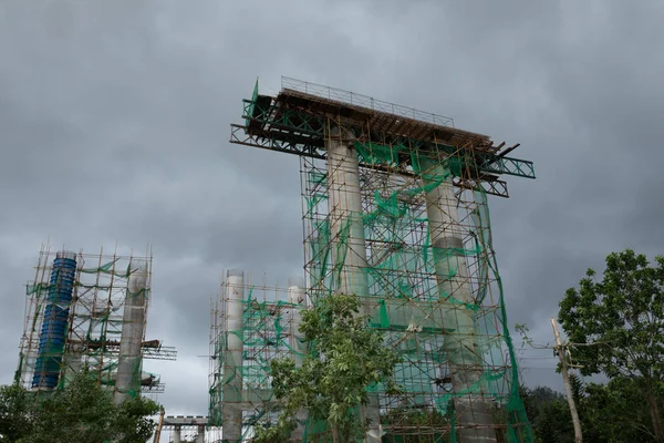 Cantiere Ponte Autostradale Dopo Tifone — Foto Stock