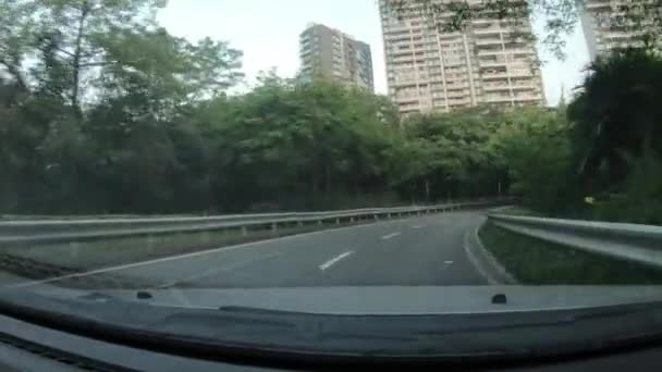 Araba Şehir Yolda Hareket Çinde Görünüm — Stok video